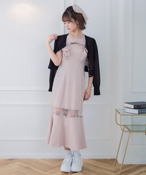 couture BY ROJITA(クチュールバイロジータ)の「ハート釦シアーニットカーデ(カーディガン/ボレロ・レディース・ピンク/ブラック/ホワイト・FREE)」の12枚目の写真