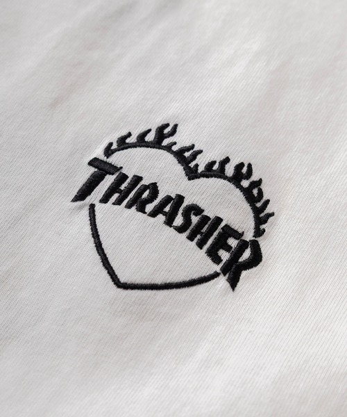 THRASHER(スラッシャー)の「【70】【THRASHER/スラッシャー】 ファイヤー ハートロゴ バックプリント ロングスリーブTシャツ(Tシャツ/カットソー・レディース・ホワイト/ブラック/アッシュグレー/ブラウン・L/M)」の12枚目の写真