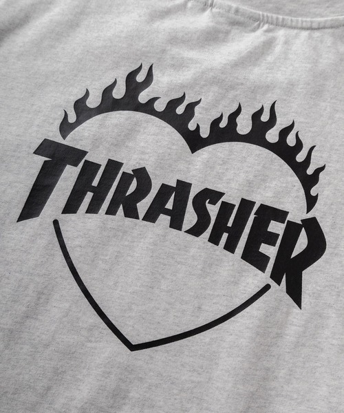 THRASHER(スラッシャー)の「【70】【THRASHER/スラッシャー】 ファイヤー ハートロゴ バックプリント ロングスリーブTシャツ(Tシャツ/カットソー・レディース・ホワイト/ブラック/アッシュグレー/ブラウン・L/M)」の17枚目の写真