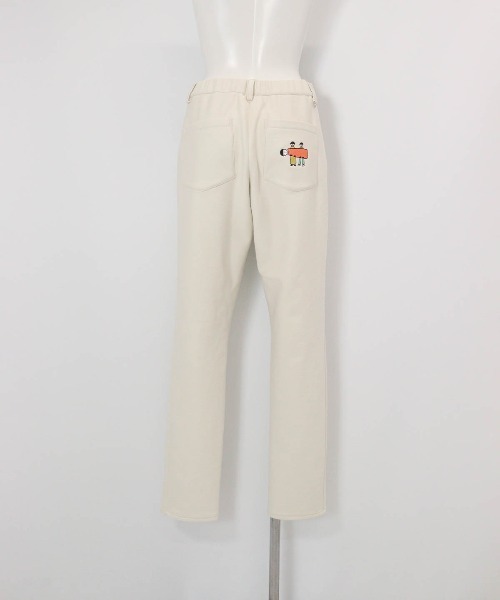 Picone CLUB(ピッコーネクラブ)の「バック刺繍裏起毛ジャージーパンツ(その他パンツ・レディース・ホワイト/ベージュ/ネイビー/ブラック・M/L/LL)」の1枚目の写真