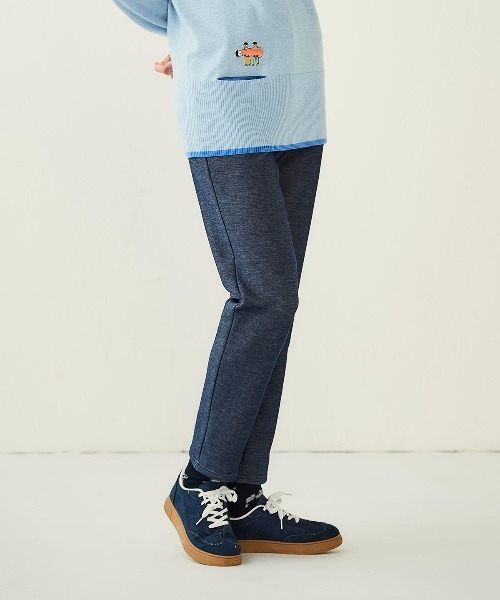Picone CLUB(ピッコーネクラブ)の「バック刺繍裏起毛ジャージーパンツ(その他パンツ・レディース・ホワイト/ベージュ/ネイビー/ブラック・M/L/LL)」の12枚目の写真