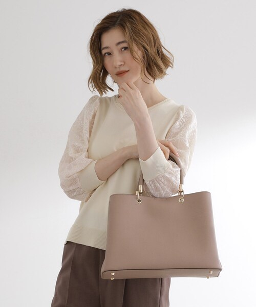 grove(グローブ)の「リングハンドル2WAYトート(トートバッグ・レディース・ブラック/ブラウン系その他/ブルー・00)」の6枚目の写真