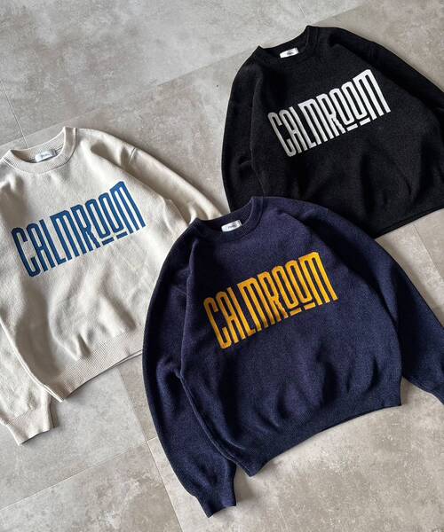 FFEIN（フェイン）の「【FFEIN（フェイン）】デカロゴニットプルオーバー / ニット ロゴ クルーネック モール（ニット/セーター・メンズ・ネイビー/ブラック/アイボリー・SMALL/MEDIUM/LARGE）」の4枚目の写真