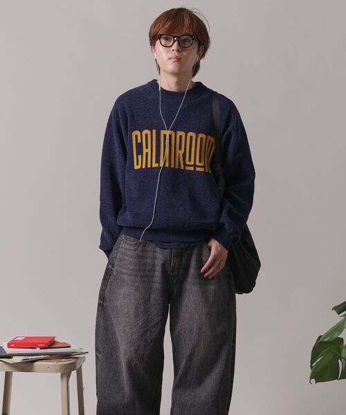 FFEIN（フェイン）の「【FFEIN（フェイン）】デカロゴニットプルオーバー / ニット ロゴ クルーネック モール（ニット/セーター・メンズ・ネイビー/ブラック/アイボリー・SMALL/MEDIUM/LARGE）」の5枚目の写真