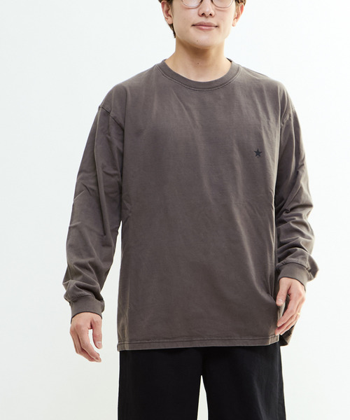 CONVERSE TOKYO（コンバーストウキョウ）の「【S～XLサイズ】STAR★ ONE POINT LONG SLEEVE TEE（Tシャツ/カットソー・レディース・ブラック/ホワイト/ピンク/スミクロ・SMALL/MEDIUM/LARGE/X-LARGE）」の9枚目の写真