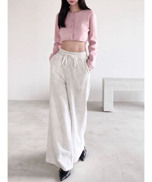 RESEXXY（リゼクシー）の「ワイドレッグスウェットパンツ【セットアップ着用可能】（その他パンツ・レディース・チャコールグレー/ブラック/アイボリー・FREE）」の12枚目の写真