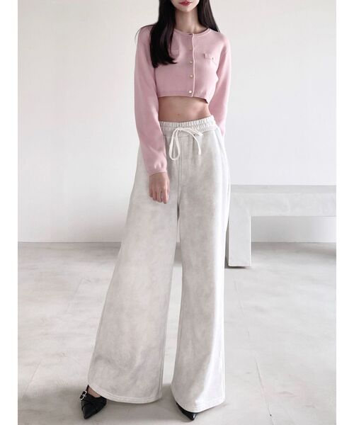 RESEXXY（リゼクシー）の「ワイドレッグスウェットパンツ【セットアップ着用可能】（その他パンツ・レディース・チャコールグレー/ブラック/アイボリー・FREE）」の13枚目の写真