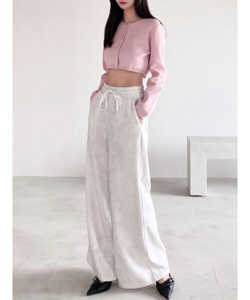 RESEXXY（リゼクシー）の「ワイドレッグスウェットパンツ【セットアップ着用可能】（その他パンツ・レディース・チャコールグレー/ブラック/アイボリー・FREE）」の14枚目の写真