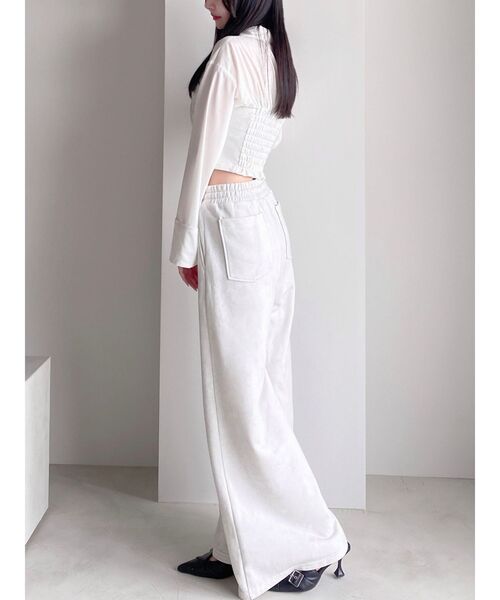 RESEXXY（リゼクシー）の「ワイドレッグスウェットパンツ【セットアップ着用可能】（その他パンツ・レディース・チャコールグレー/ブラック/アイボリー・FREE）」の16枚目の写真