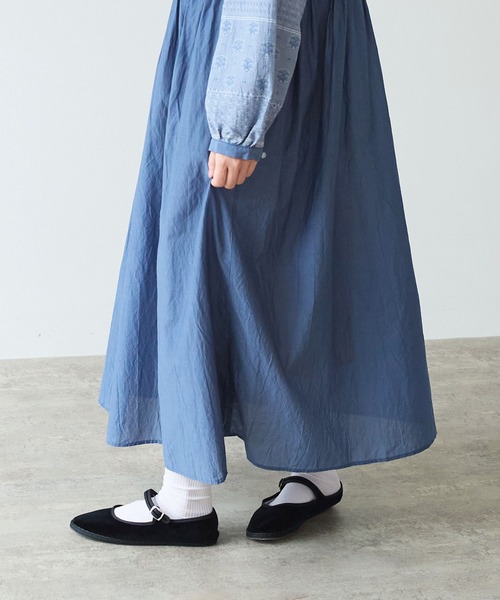 bulle de savon（ビュルデサボン）の「noble flower ジャガード ワンピース（ワンピース・レディース・ブルーグレー/アイボリー・FREE）」の12枚目の写真