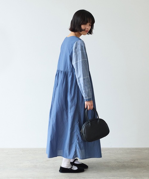 bulle de savon（ビュルデサボン）の「noble flower ジャガード ワンピース（ワンピース・レディース・ブルーグレー/アイボリー・FREE）」の13枚目の写真