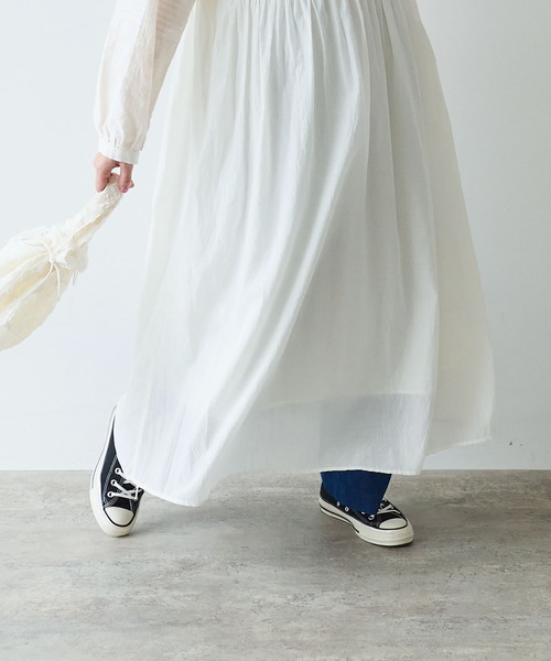 bulle de savon（ビュルデサボン）の「noble flower ジャガード ワンピース（ワンピース・レディース・ブルーグレー/アイボリー・FREE）」の6枚目の写真