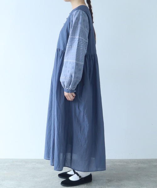 bulle de savon（ビュルデサボン）の「noble flower ジャガード ワンピース（ワンピース・レディース・ブルーグレー/アイボリー・FREE）」の16枚目の写真