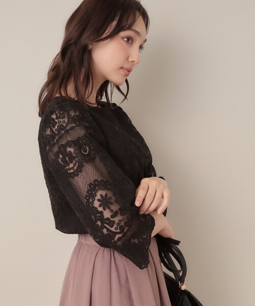 couture brooch（クチュールブローチ）の「【一枚で着映える・高見え】刺繍レースフレアー袖ブラウス（シャツ/ブラウス・レディース・アイボリー/ブラック・36/38/42）」の20枚目の写真