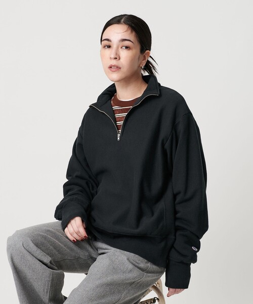 別注】＜Champion＞ハーフジッププルオーバー（スウェット