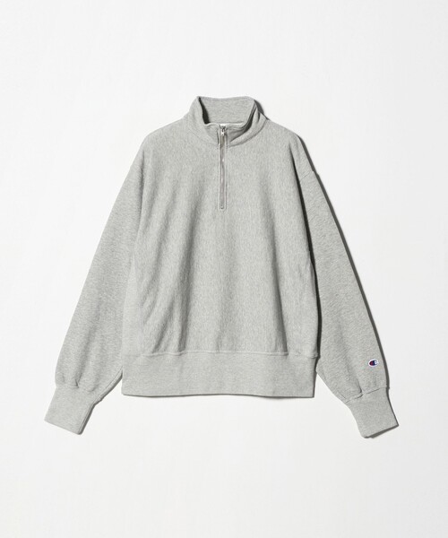 BEAUTY&YOUTH 【別注】ジップフーディ グレー WEB限定 WARDROBE SMART】ダブルニット ジップパーカー