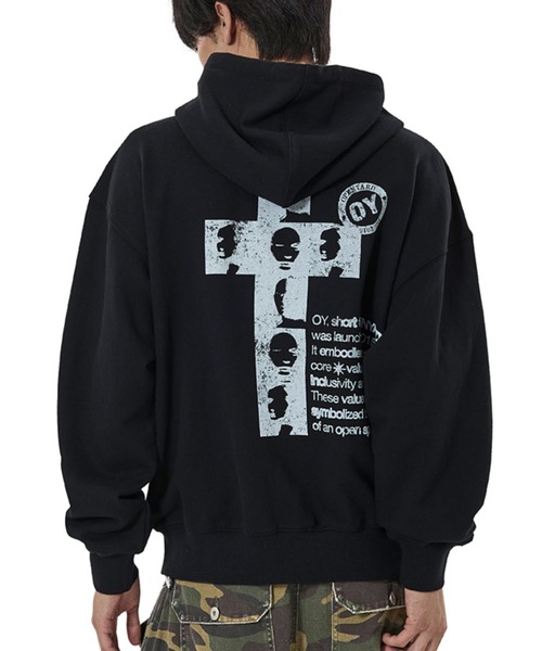 OY/オーワイ』CROSS FACES HOODIE ZIP UP/クロスフェイスジップ