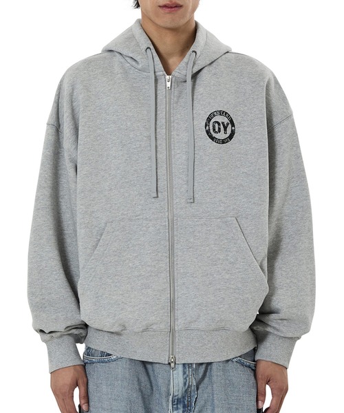 OY(オーワイ)の「『OY/オーワイ』CROSS FACES HOODIE ZIP UP/クロスフェイスジップアップパーカー(パーカー・レディース・グレー/ブラック・L/M)」の8枚目の写真