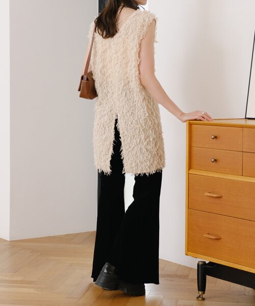 Kastane（カスタネ）の「【お気に入り3.5万人突破/低身長サイズ/2サイズ展開】ベロアチュールパンツ（その他パンツ・レディース・ブラック/ブラウン・0/1）」の4枚目の写真