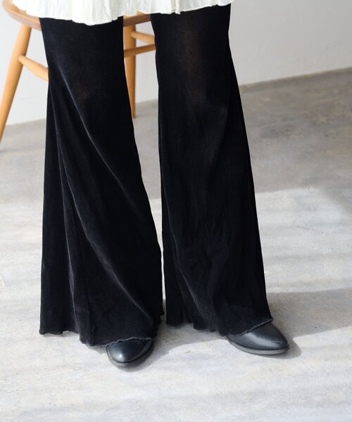 Kastane（カスタネ）の「【お気に入り3.5万人突破/低身長サイズ/2サイズ展開】ベロアチュールパンツ（その他パンツ・レディース・ブラック/ブラウン・0/1）」の13枚目の写真
