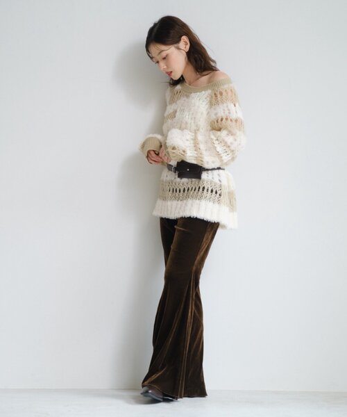 Kastane（カスタネ）の「【お気に入り3.5万人突破/低身長サイズ/2サイズ展開】ベロアチュールパンツ（その他パンツ・レディース・ブラック/ブラウン・0/1）」の18枚目の写真