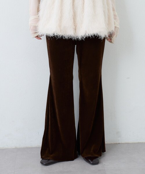 Kastane（カスタネ）の「【お気に入り3.5万人突破/低身長サイズ/2サイズ展開】ベロアチュールパンツ（その他パンツ・レディース・ブラック/ブラウン・0/1）」の21枚目の写真