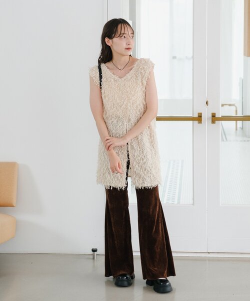 のんこ　Kastane ベロアチュールパンツ 低身長サイズ/2サイズ展開】ベロアチュールパンツ（その他パンツ