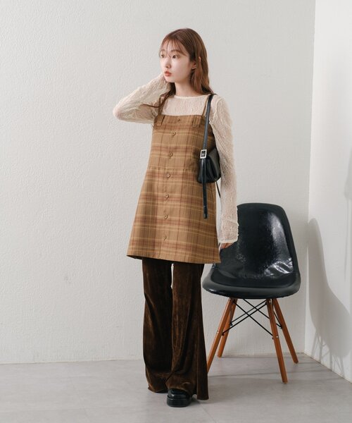 本日限定♡Kastane ベロアスカパンSET パンツのみ Kastane（カスタネ）の「*【2サイズ展開/低身長サイズ】ベロア