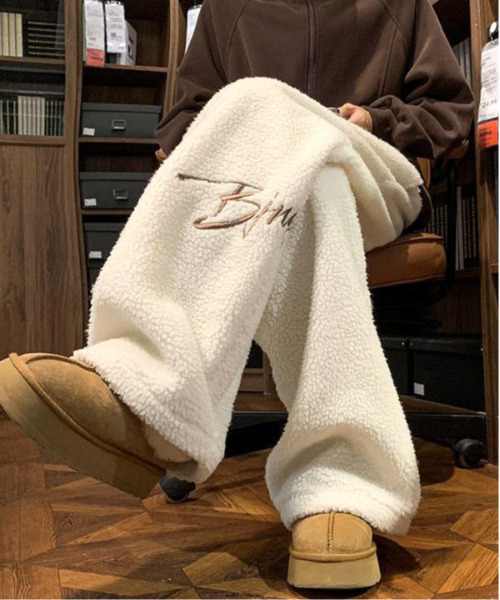 neos（ネオス）の「【neos】フリースパンツ メンズ レディース あったか スウェットパンツ ボア ロゴ刺繍（スウェットパンツ・レディース・チャコールグレー/ブラック/アイボリー・X-LARGE/LARGE/MEDIUM）」の10枚目の写真