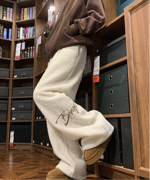 neos（ネオス）の「【neos】フリースパンツ メンズ レディース あったか スウェットパンツ ボア ロゴ刺繍（スウェットパンツ・レディース・チャコールグレー/ブラック/アイボリー・X-LARGE/LARGE/MEDIUM）」の11枚目の写真