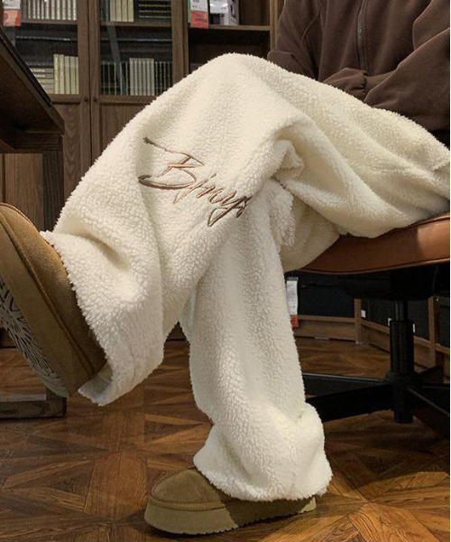 neos（ネオス）の「【neos】フリースパンツ メンズ レディース あったか スウェットパンツ ボア ロゴ刺繍（スウェットパンツ・レディース・チャコールグレー/ブラック/アイボリー・X-LARGE/LARGE/MEDIUM）」の12枚目の写真