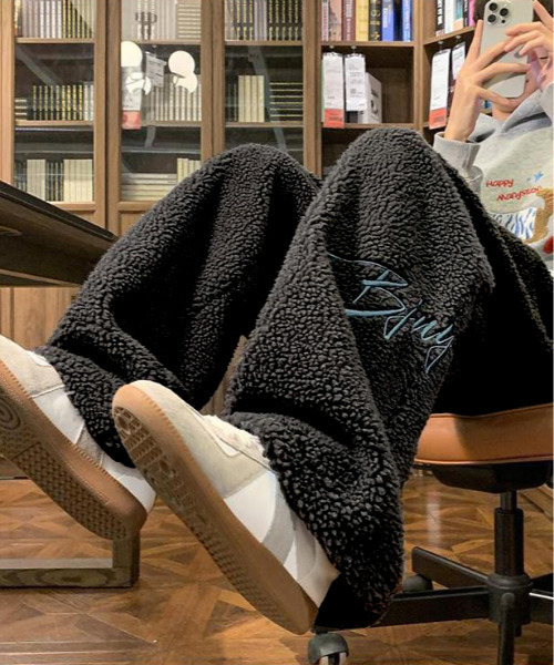 neos（ネオス）の「【neos】フリースパンツ メンズ レディース あったか スウェットパンツ ボア ロゴ刺繍（スウェットパンツ・レディース・チャコールグレー/ブラック/アイボリー・X-LARGE/LARGE/MEDIUM）」の16枚目の写真