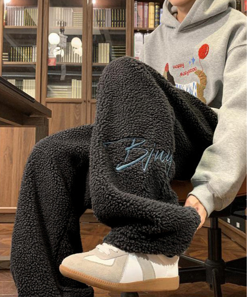 neos（ネオス）の「【neos】フリースパンツ メンズ レディース あったか スウェットパンツ ボア ロゴ刺繍（スウェットパンツ・レディース・チャコールグレー/ブラック/アイボリー・X-LARGE/LARGE/MEDIUM）」の18枚目の写真