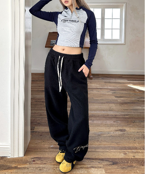 neos（ネオス）の「【neos】フリースパンツ メンズ レディース あったか スウェットパンツ ボア ロゴ刺繍（スウェットパンツ・レディース・チャコールグレー/ブラック/アイボリー・X-LARGE/LARGE/MEDIUM）」の21枚目の写真