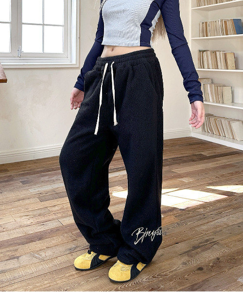 neos（ネオス）の「【neos】フリースパンツ メンズ レディース あったか スウェットパンツ ボア ロゴ刺繍（スウェットパンツ・レディース・チャコールグレー/ブラック/アイボリー・X-LARGE/LARGE/MEDIUM）」の22枚目の写真