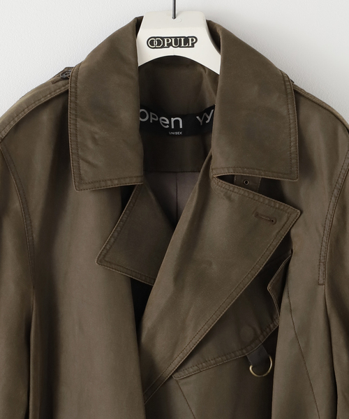 OPEN Yy(オープンワイワイ)の「【Geek Office / ギークオフィス】OPEN YY Woven MOTORCYCLE MAXI TRENCH COA(トレンチコート・レディース・ブラウン/チャコールグレー・SMALL)」の21枚目の写真