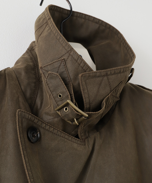 OPEN Yy(オープンワイワイ)の「【Geek Office / ギークオフィス】OPEN YY Woven MOTORCYCLE MAXI TRENCH COA(トレンチコート・レディース・ブラウン/チャコールグレー・SMALL)」の22枚目の写真