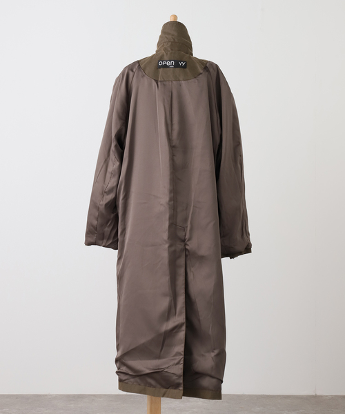 OPEN Yy(オープンワイワイ)の「【Geek Office / ギークオフィス】OPEN YY Woven MOTORCYCLE MAXI TRENCH COA(トレンチコート・レディース・ブラウン/チャコールグレー・SMALL)」の6枚目の写真