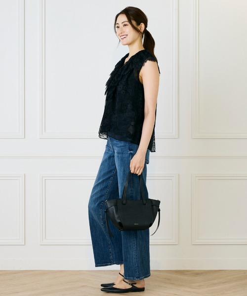 INED（イネド）の「デニムワイドパンツ（デニムパンツ・レディース・インディゴブルー/サックスブルー・7号/9号/11号）」の10枚目の写真