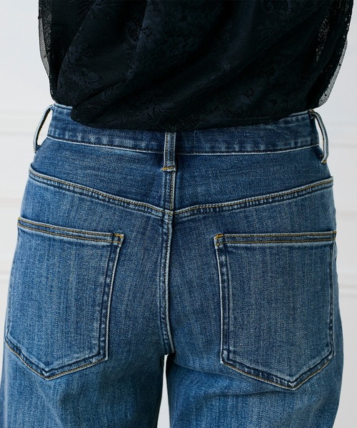INED（イネド）の「デニムワイドパンツ（デニムパンツ・レディース・インディゴブルー/サックスブルー・7号/9号/11号）」の12枚目の写真
