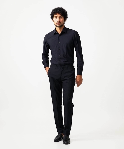 MICHEL KLEIN HOMME   （ミッシェルクランオム）の「【セットアップ】小紋柄スラックスパンツ（スラックス・メンズ・ブラック・MEDIUM/LARGE/X-LARGE）」の9枚目の写真