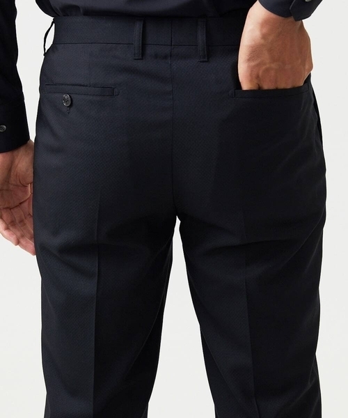 MICHEL KLEIN HOMME   （ミッシェルクランオム）の「【セットアップ】小紋柄スラックスパンツ（スラックス・メンズ・ブラック・MEDIUM/LARGE/X-LARGE）」の3枚目の写真