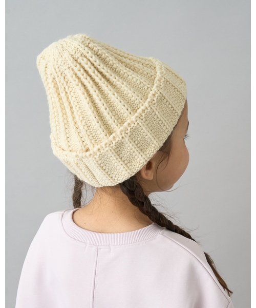 b・ROOM（ビールーム）の「【デイリースタンダードウェアシリーズ】ベーシックニットビーニー（ニットキャップ/ビーニー・キッズ・チャコール/レッド/アイボリー/ブラック/ブルー・52-54cm）」の19枚目の写真