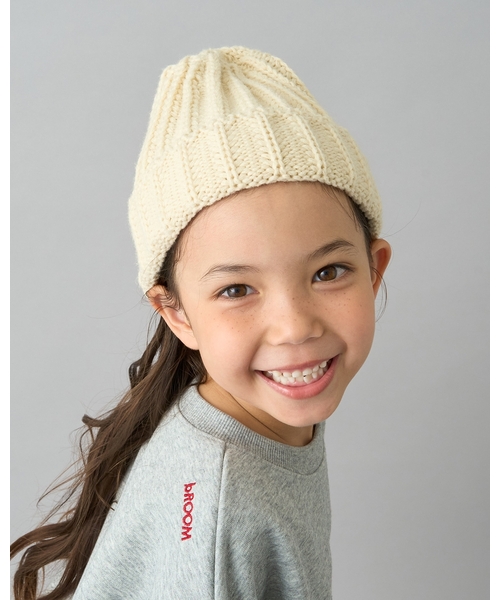 b・ROOM（ビールーム）の「【デイリースタンダードウェアシリーズ】ベーシックニットビーニー（ニットキャップ/ビーニー・キッズ・チャコール/レッド/アイボリー/ブラック/ブルー・52-54cm）」の18枚目の写真