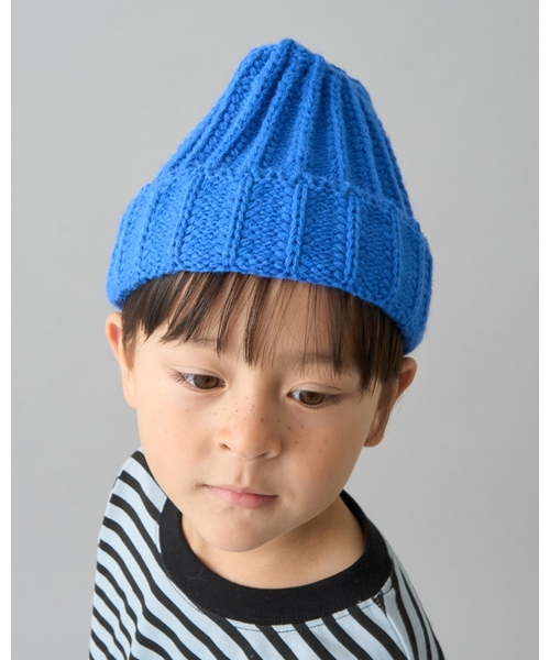 b・ROOM（ビールーム）の「【デイリースタンダードウェアシリーズ】ベーシックニットビーニー（ニットキャップ/ビーニー・キッズ・チャコール/レッド/アイボリー/ブラック/ブルー・52-54cm）」の14枚目の写真