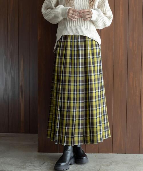URBAN RESEARCH Sonny Label（アーバンリサーチサニーレーベル）の「チェックプリーツイージースカート（スカート・レディース・ブラウン系その他/グリーン系その他/ブルー系その他・36/38）」の5枚目の写真