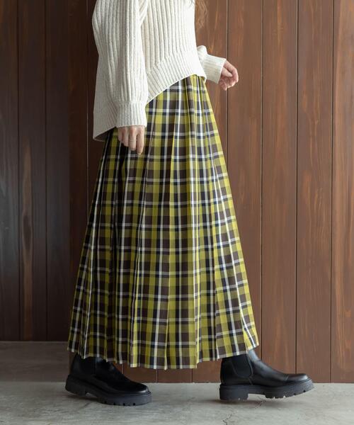URBAN RESEARCH Sonny Label(アーバンリサーチサニーレーベル)の「チェックプリーツイージースカート(スカート・レディース・ブラウン系その他/グリーン系その他/ブルー系その他・36/38)」の7枚目の写真