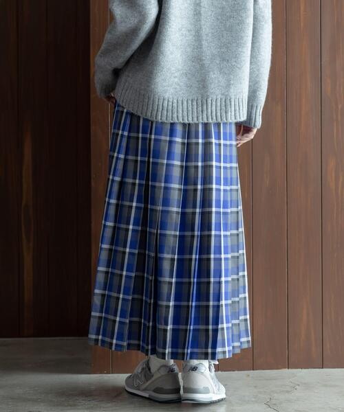 URBAN RESEARCH Sonny Label(アーバンリサーチサニーレーベル)の「チェックプリーツイージースカート(スカート・レディース・ブラウン系その他/グリーン系その他/ブルー系その他・36/38)」の20枚目の写真