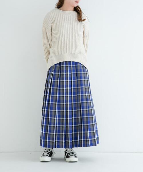 URBAN RESEARCH Sonny Label（アーバンリサーチサニーレーベル）の「チェックプリーツイージースカート（スカート・レディース・ブラウン系その他/グリーン系その他/ブルー系その他・36/38）」の20枚目の写真