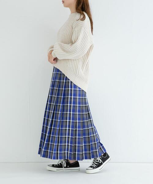 URBAN RESEARCH Sonny Label（アーバンリサーチサニーレーベル）の「チェックプリーツイージースカート（スカート・レディース・ブラウン系その他/グリーン系その他/ブルー系その他・36/38）」の18枚目の写真